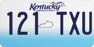 KY license plate 121TXU