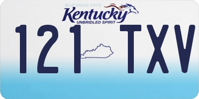 KY license plate 121TXV