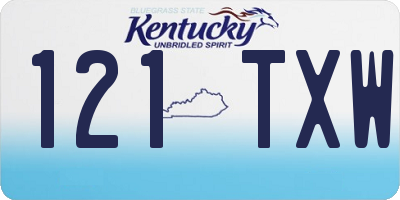 KY license plate 121TXW
