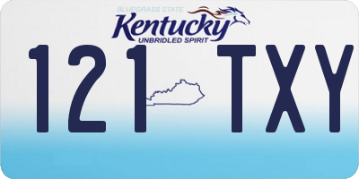 KY license plate 121TXY