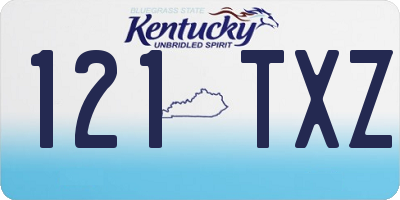 KY license plate 121TXZ