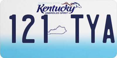 KY license plate 121TYA