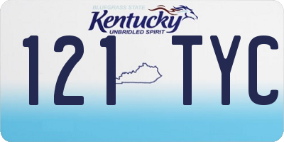KY license plate 121TYC