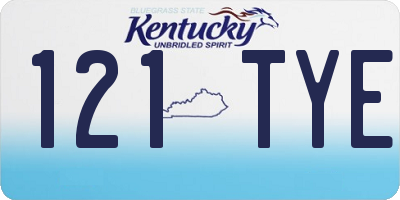 KY license plate 121TYE