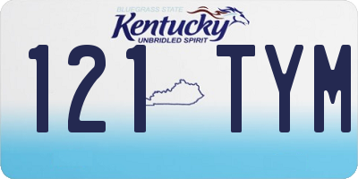 KY license plate 121TYM