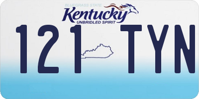 KY license plate 121TYN
