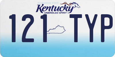 KY license plate 121TYP