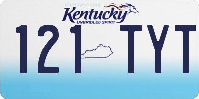 KY license plate 121TYT