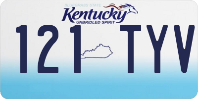 KY license plate 121TYV
