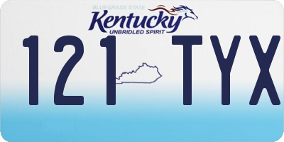 KY license plate 121TYX