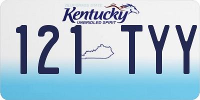 KY license plate 121TYY