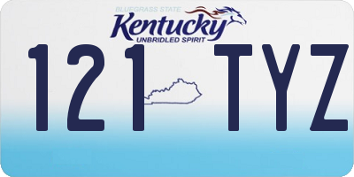 KY license plate 121TYZ