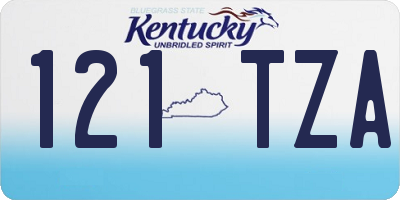 KY license plate 121TZA