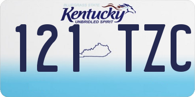 KY license plate 121TZC