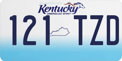 KY license plate 121TZD