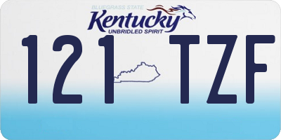 KY license plate 121TZF