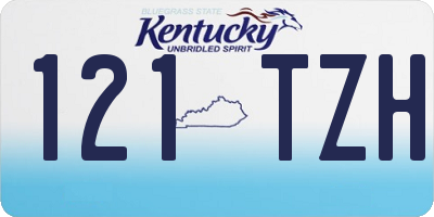 KY license plate 121TZH