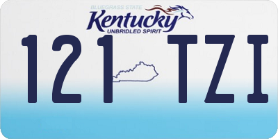 KY license plate 121TZI