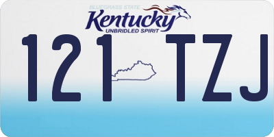 KY license plate 121TZJ
