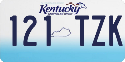 KY license plate 121TZK