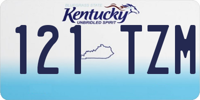 KY license plate 121TZM