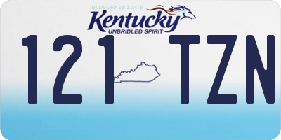 KY license plate 121TZN