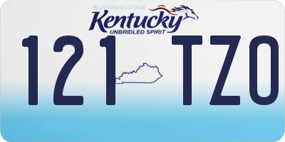 KY license plate 121TZO