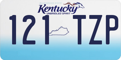 KY license plate 121TZP