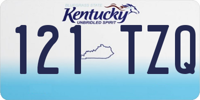 KY license plate 121TZQ