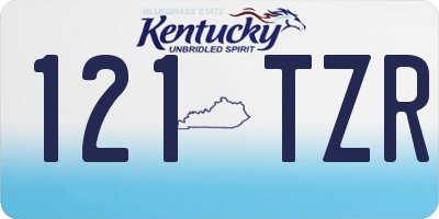 KY license plate 121TZR