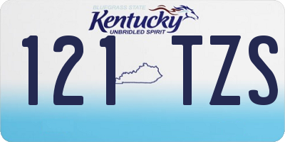 KY license plate 121TZS