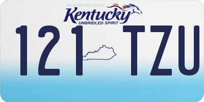 KY license plate 121TZU
