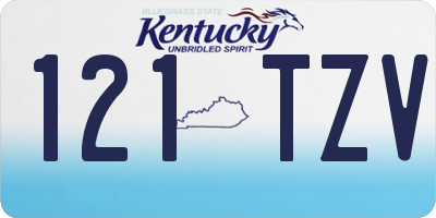 KY license plate 121TZV