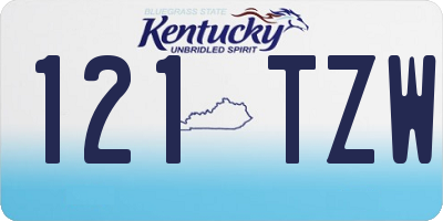 KY license plate 121TZW