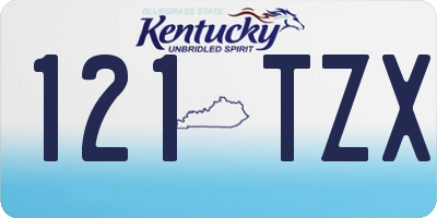 KY license plate 121TZX