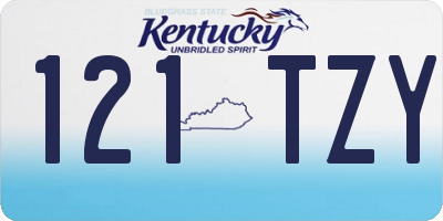 KY license plate 121TZY
