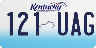 KY license plate 121UAG