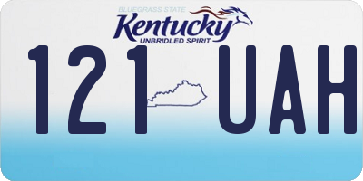 KY license plate 121UAH