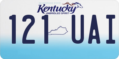 KY license plate 121UAI