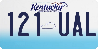 KY license plate 121UAL
