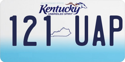 KY license plate 121UAP