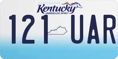 KY license plate 121UAR