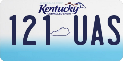 KY license plate 121UAS