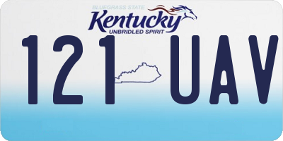 KY license plate 121UAV