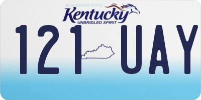 KY license plate 121UAY