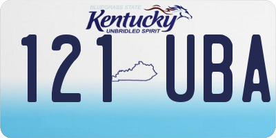 KY license plate 121UBA