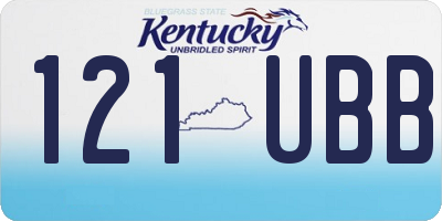 KY license plate 121UBB