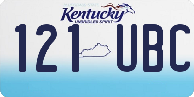 KY license plate 121UBC