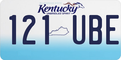 KY license plate 121UBE