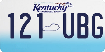KY license plate 121UBG